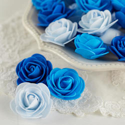 Assorted Blue Artificial Rose Heads