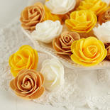 Gold, Yellow, and Ivory Artificial Rose Heads