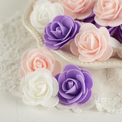Lavender, Pink and White Artificial Rose Heads