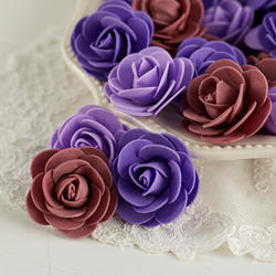 Assorted Purple Artificial Rose Heads