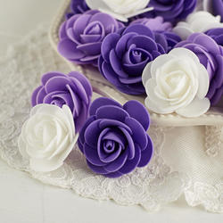 White, Lavender and Purple Artificial Rose Heads