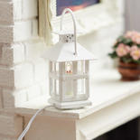 Dollhouse Miniature White Lantern