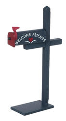 Miniature "Welcome Friends'' Rural Mailbox