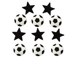 Dress It Up Soccer and Star Buttons