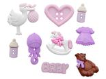 Dress It Up Baby Girl Arrival Buttons