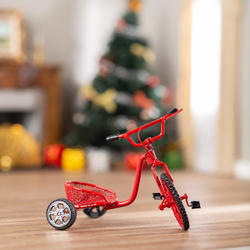 Dollhouse Miniature Red Pedal Trike