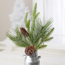Artificial Winter Pine and Pinecone Stem