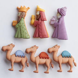 Christmas Novelty Craft Buttons by Dress It Up Three Wise Men 