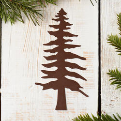 Rusty Tin Pine Tree Cutout