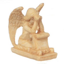 Dollhouse Miniature Tan Praying Angel Statue