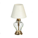 Miniature Frosted Glass Battery Operated LED Table Lamp