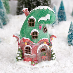 Tabletop Light-up Elf Holiday House