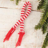 Miniature Knit Striped Christmas Scarf