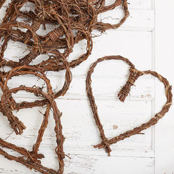 Natural Grapevine Heart Wreaths