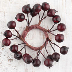 Burgundy Artificial Candle Ring