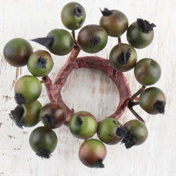 Green Artificial Berry Candle Ring