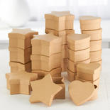 Bulk Assorted Heart and Star Paper Mache Boxes