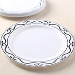 White Round Plastic Disposable Plates