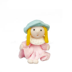 Miniature Polymer Clay Girl Dolls Set