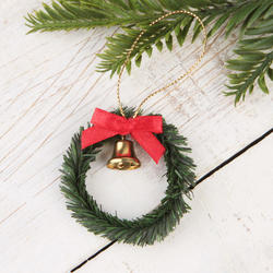 Miniature Christmas Wreath with Bell