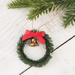Miniature Christmas Wreath with Bell