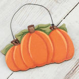 Fall Harvest Pumpkins Wood Ornament