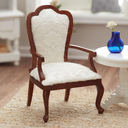 Dollhouse Miniature Queen Anne Arm Chair 
