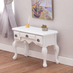 Dollhouse Miniature Accent Table with Pewter Hardware