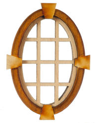 Miniature Oval Crosshatch Keystone Tradewind Window