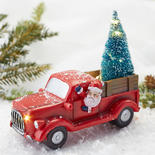 LED Lighted Santa Christmas Tree Delivery Truck