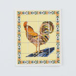 Dollhouse Miniature Rooster Picture Mosaic Tile Sheet