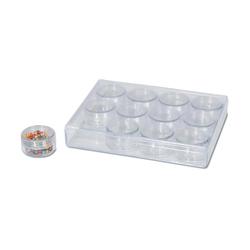 EZ View Bead Organizer with 12 Round Containers