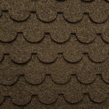 Dollhouse Miniature Brown Rounded Tab Asphalt Roofing Shingles