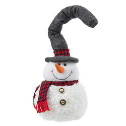 Fuzzy Plush Snowman Decor
