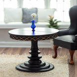Dollhouse Miniature Black Adjustable Dining Table