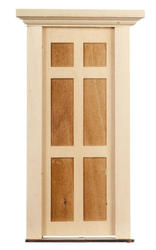 Dollhouse Miniature Six Flat Panel Interior Door