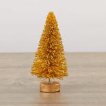 Gold Glittered Bottle Brush Tree