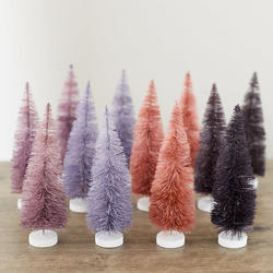 Shades of Purple Frosted Bottle Brush Sisal Trees