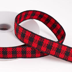 Red and Black Buffalo Plaid Wired Ribbon