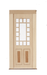 Dollhouse Miniature 17 Light Raised Panel Door