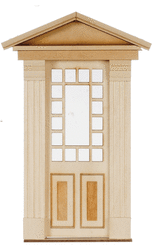 Dollhouse Miniature 17 Light Federal Door