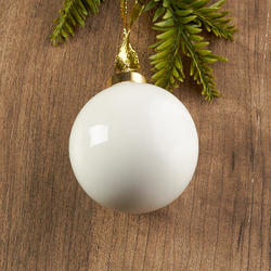 White Porcelain Ceramic Round Ball Ornament