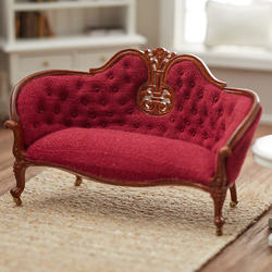 Details about   1:48 1/4" Scale Victorian Living Room Set Red & Gold Dollhouse Furniture 0002312