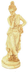 Dollhouse Miniature Tan Woman Statue