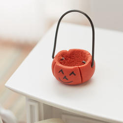 Miniature Halloween Jack-O-Latern Pumpkin Pail