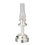 Dollhouse Miniature LED Silver Hurricane Lamp