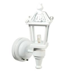 Dollhouse Miniature LED White Carriage Lamp