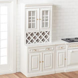 Dollhouse Miniature White Large Kitchen Cabinet
