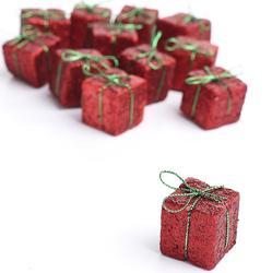 Bulk Case of 1728 Miniature Red Glitter Gift Boxes