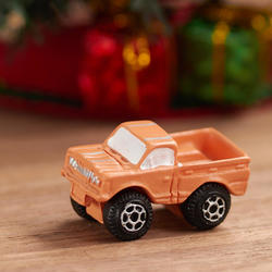 Dollhouse Miniature Orange Toy Truck